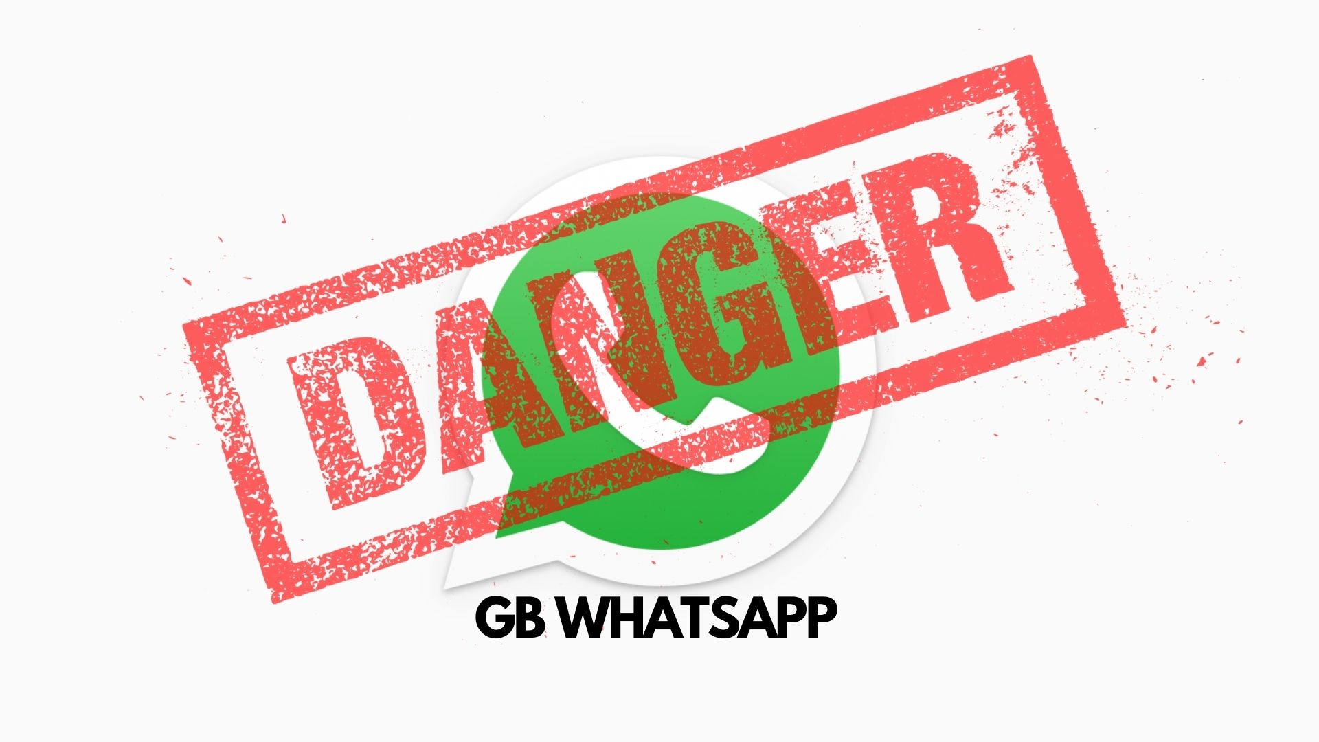 Danger sign on gb whatsapp icon
