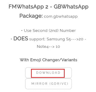 Download GBWhatsApp Package