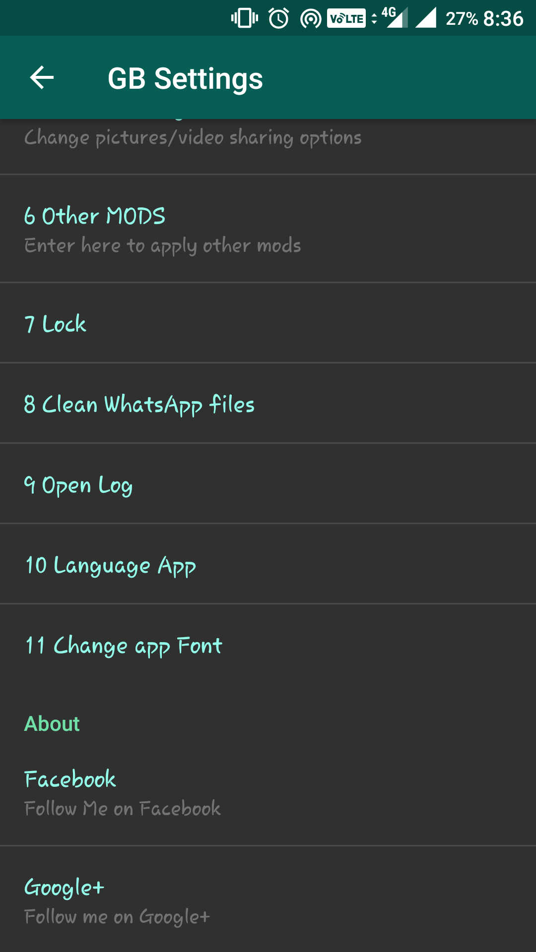 Screenshot of Change App Font